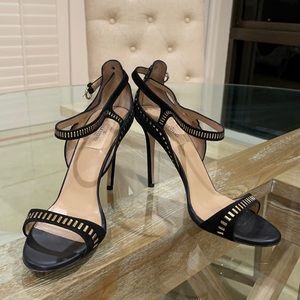 2 OR MORE GET 25% OFF! Valentino black suede high heel sandal